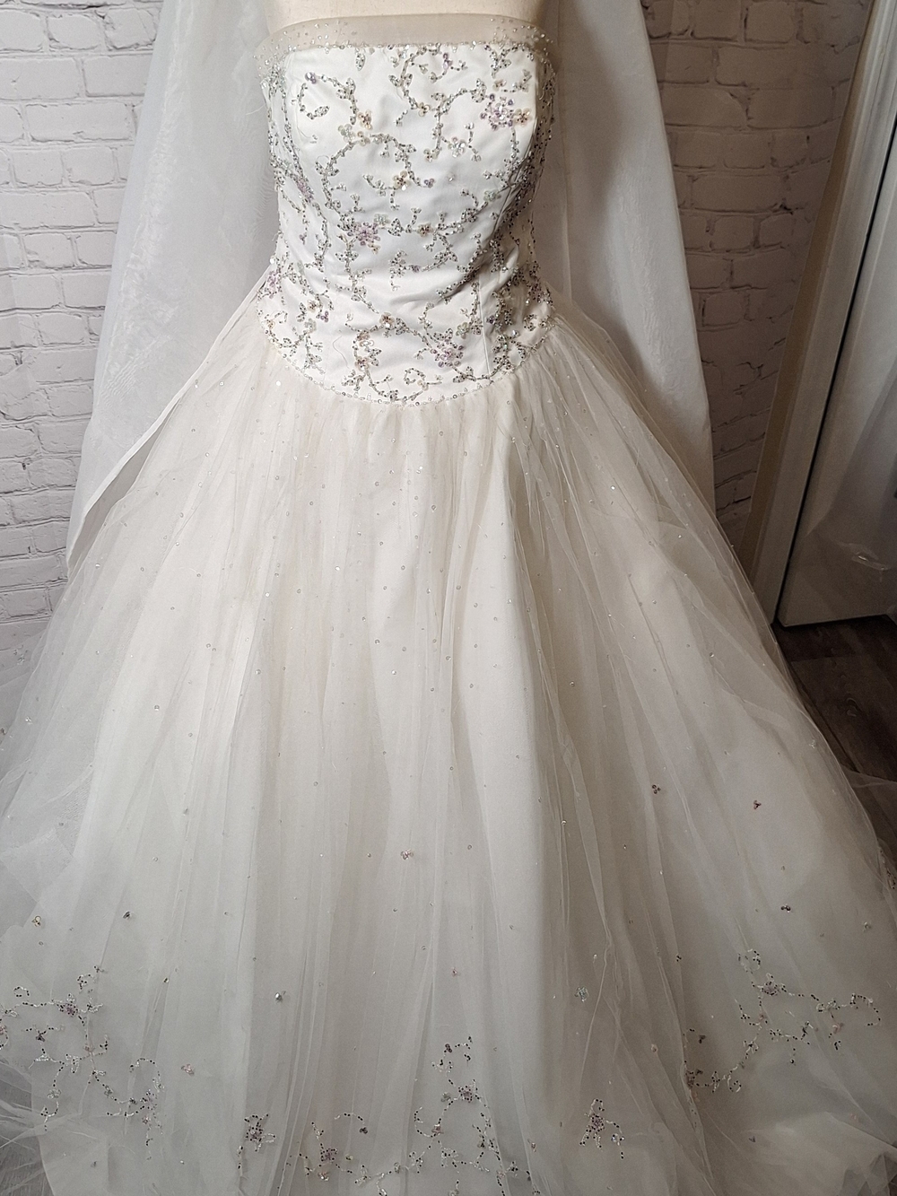 Mori Lee Beaded Ball Gown Wedding Dress 7/8
